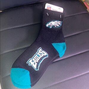 Men's Black and Teal Socks